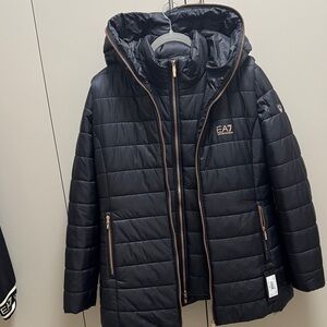 Black Puffer Jacket and Vest.